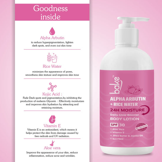 Alpha Arbutin + Rice Water Body Lotion SPF 30 PA+++