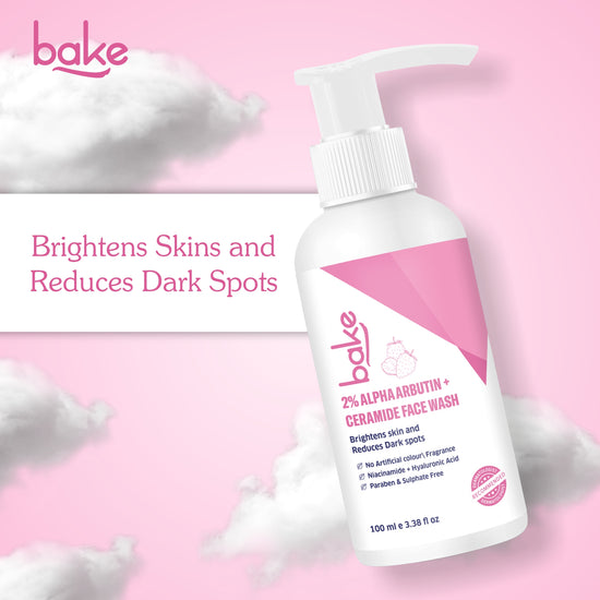 BAKE 2% Alpha Arbutin Ceramide Brightening Face Wash for Dark Spots