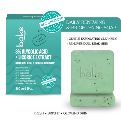 8% Glycolic Acid Scrub Treatment Soap (200 Gms Pack of 2)