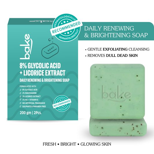 8% Glycolic Acid Scrub Treatment Soap (200 Gms Pack of 2)