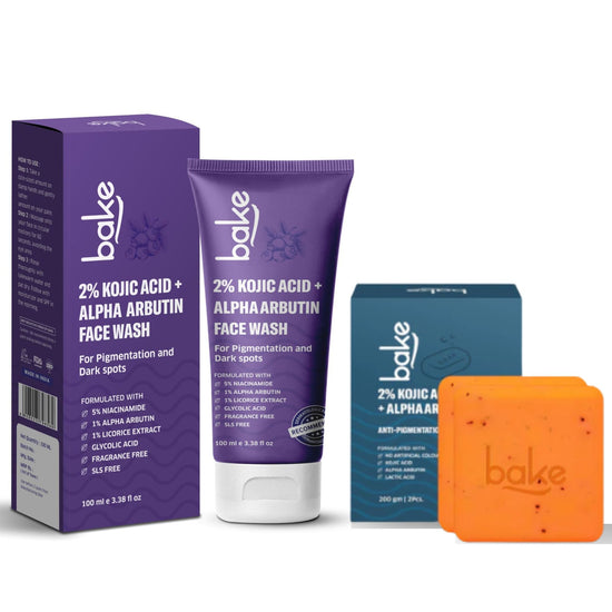 2% Kojic Acid Alpha Arbutin Face Wash & Soap Combo