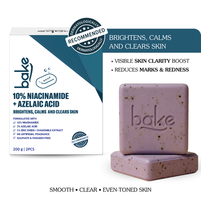 10% Niacinamide + 3% Azelaic Acid Scrub Treatment Soap (Pack of 2)