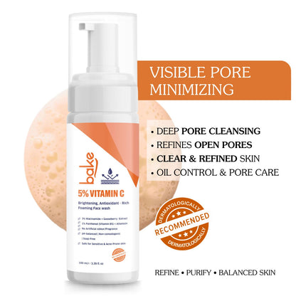 5% Vitamin C Foaming Face Wash with 3% Niacinamide – 100ml