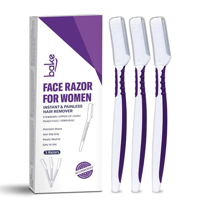 Reusable Face Razor for Women Facial Hair - Pack of 3