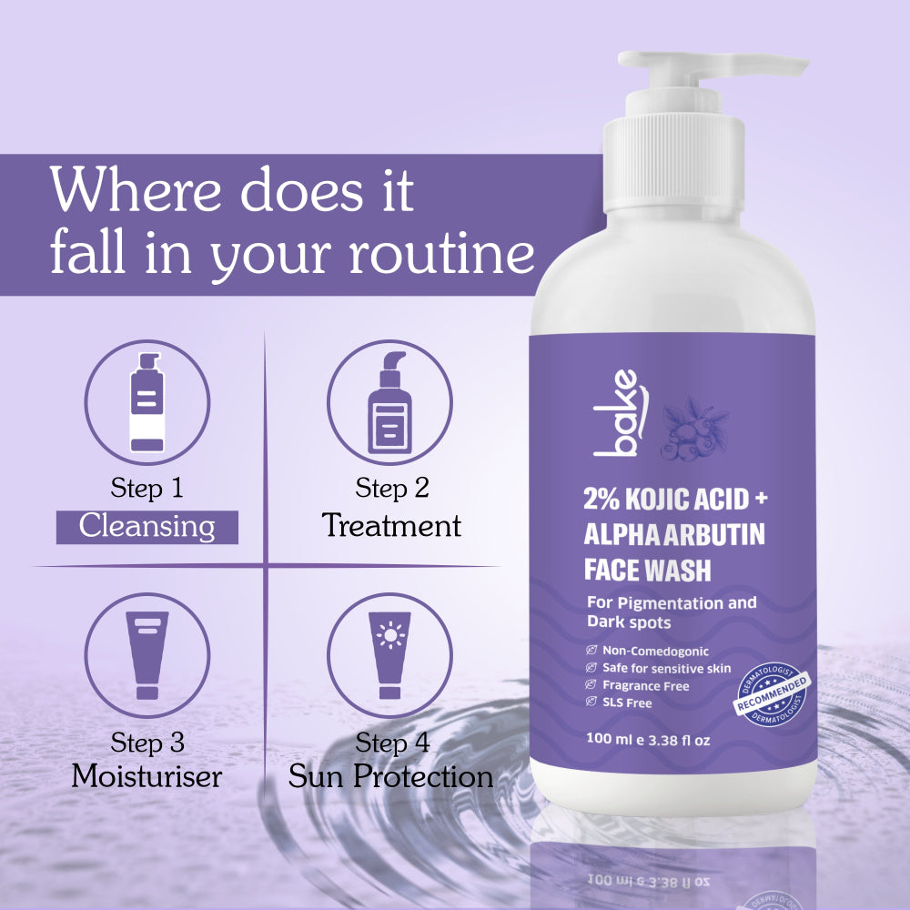 Kojic Acid Face wash steps to use 