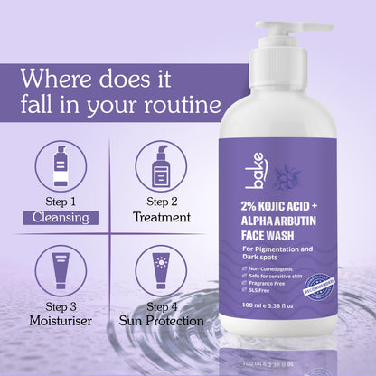 Kojic Acid Face wash steps to use 